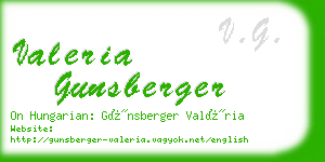 valeria gunsberger business card